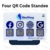 Four QR Code Standee Social Wings