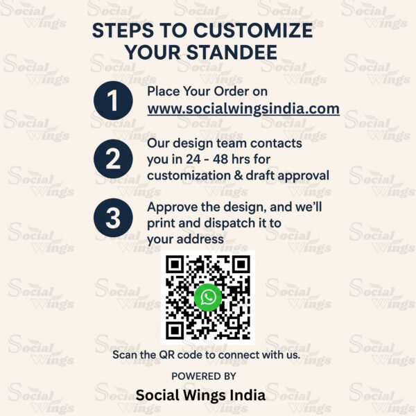 Two QR Code Standee Social Wings India