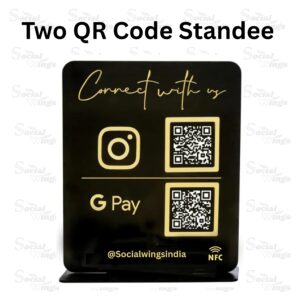 TWO QR CODE STANDEE