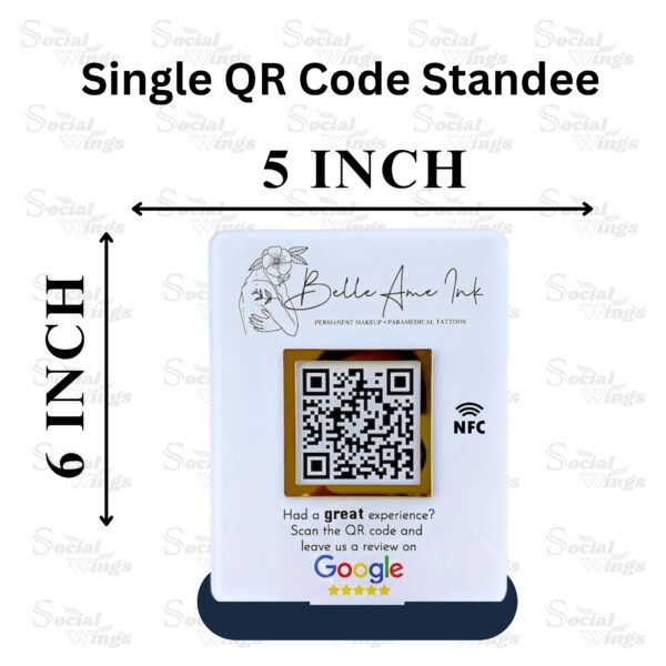 SINGLE QR CODE STANDEE DIMENTION 101 (SOCIAL WINGS INDIA)